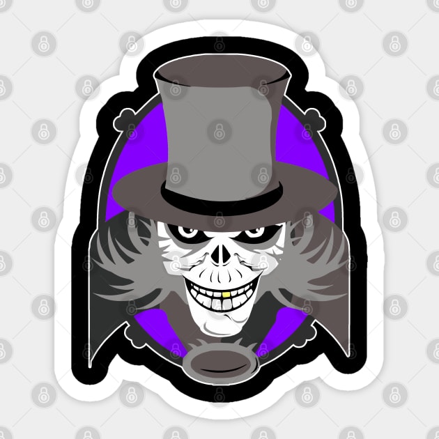 Hatbox Ghost T-Shirt Sticker by crowjandesigns